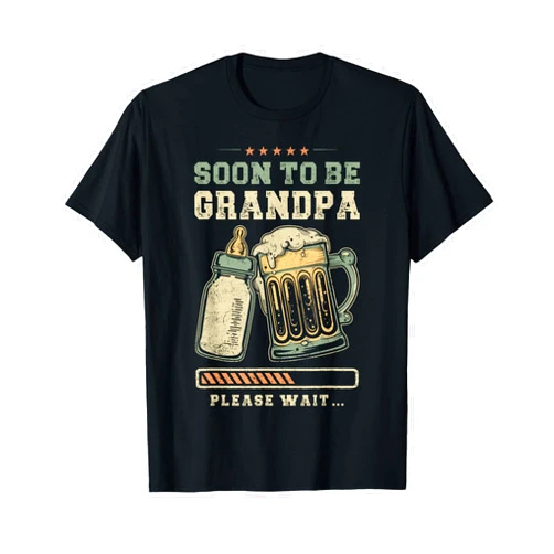 Expecting Grandparents Gifts Ideas by Conreo Soon to Be Grandpa, Baby Reveal, Expecting Grandfather T-Shirt