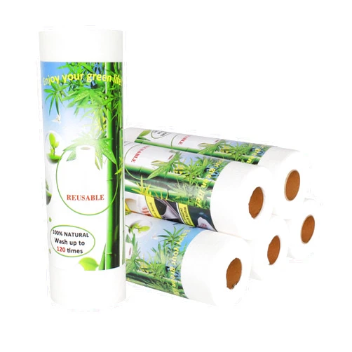 Belinlen Bamboo Paper Towels Replacement Set of 6 Rolls 120 Sheets Heavy Duty Machine Washable Reusable Paper Towels for Kitchen and Daily Use(11x12”)