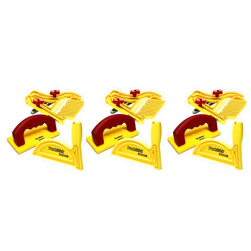 Milescraft 7334 Safety Bundle - Includes FeatherBoard, PushStick and Free Grabber Push Block (3 Pack)