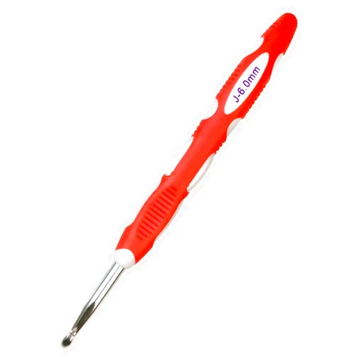 Mdoker Size J/10(6mm) Crochet Hook,Extra Long Crochet Hooks Needles for Arthritic Hands,Ergonomic Grip Soft Handles for Beginners and Experiecced Crochet Lover,Comfortable/Smooth/Ergonomic