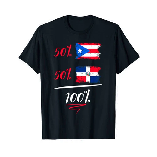 Dominican Puerto Rican Gift T.O Tee Puerto Rican And Dominican Heritage Flag Gift T-Shirt T-Shirt