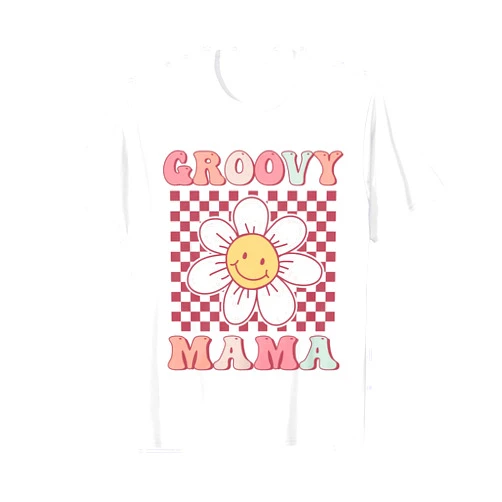 Matching Groovy Party Shirts and 70s Vibes Cute Groovy Mama Matching Family Birthday Party Daisy Flower T-Shirt