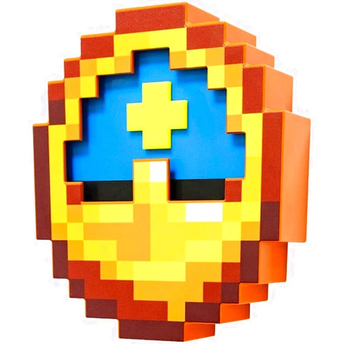 Neefoir Pixelated Clock, Pixelated World Clock Decoration, Room Decoration, Multifunctional Hanging Clock for Game Fans