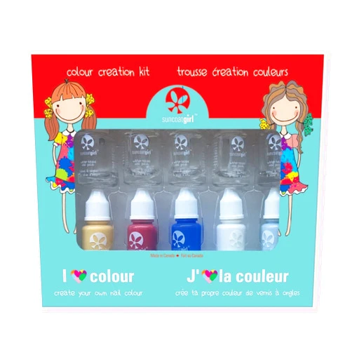 Suncoatgirl Suncoat Girl Color Creation Kit, Create your Very Own Nail Polish Colors, Kids Nail Polish, Safe Non-Toxic Water-Based Nail Polish
