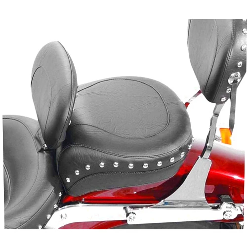 Mustang Motorcycle - 84-06 Harley Standard Rear Tire Wide Touring Recessed Passenger Seat w/Studs - Black