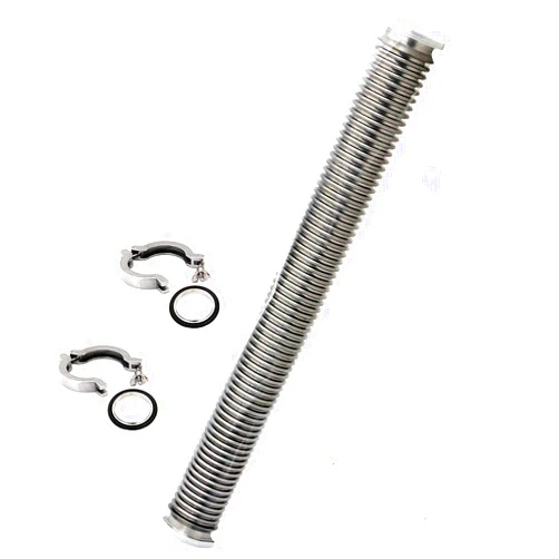 HuaHong Kf25 Bellows kf25 clamp Uses 304 Stainless Steel for Corrosion Resistance High Flexibility Good Sealing Tube Length (300 mm/11.81 inch)