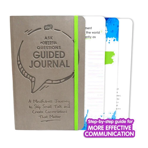 Chad Littlefield,Will Wise We! Ask Powerful Questions Guided Journal – Leadership Development & Couples Communication Workbook – Personal Growth, Self-Care & Life Journal for Adults – Leather Bound, 144 Pages