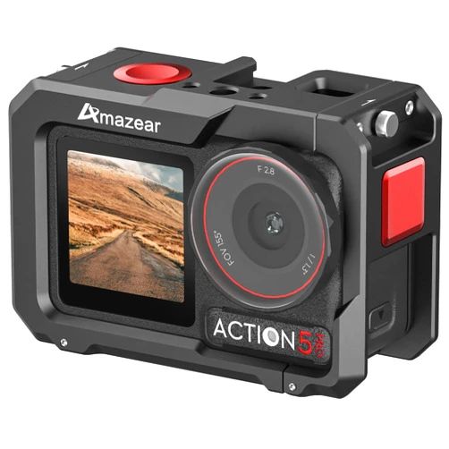 AMAZEAR Metal Cage for DJI Osmo Action 5 Pro,DJI Action3/4/5 Pro Premium Accessories Multifunction Protective Frame Case Aluminum Housing Camera Expansion Protector