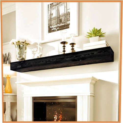 Avana Rustic Fireplace Mantle Shelf 60 Inches for Home Decor/Wall Decor - Handcrafted Wood Shelf for Wall - Decorative Fireplace Mantel Shelf - Farmhouse Mantle Decor 60 X 8 X 3 - Espresso