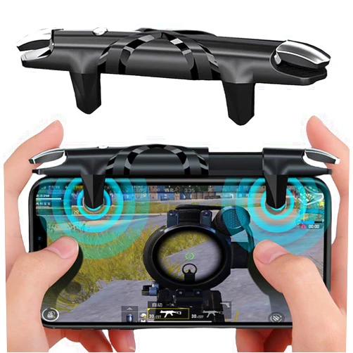 Rakizbe Mobile Game Triggers, High Frequency Click Shoot Aim Gaming Controller for PUBG Mobile/Knives Out/Call of Duty