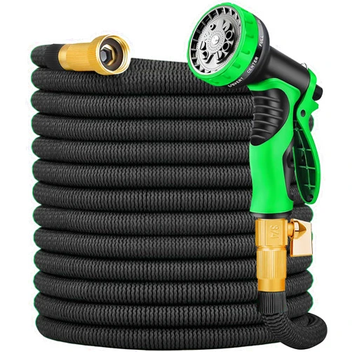Palint Expandable Garden Hose 50 ft with 10 Function Spray Nozzle - New Patented Water Hose with 50 Layers of Innovative Nano Rubber - Lightweight, Durable, Flexible, 50ft Retractable Stretch Hose
