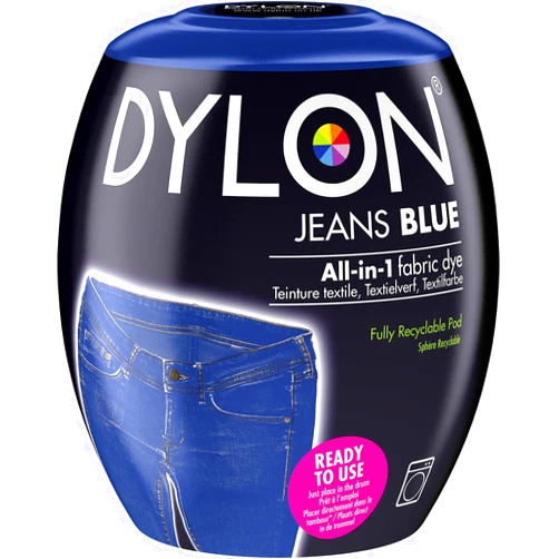 Dylon Washing Machine Fabric Dye Pod for Clothes & Soft Furnishings, 350g – Jeans Blue