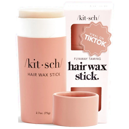 Kitsch Hair Wax Stick for Women & Men - Hair Slick Back Stick, Anti-Frizz and Fly Away Hair Tamer, No Residue Hair Finishing Stick for Flyaways, All Day Hold Styling Product for Smoothing Hair Strands