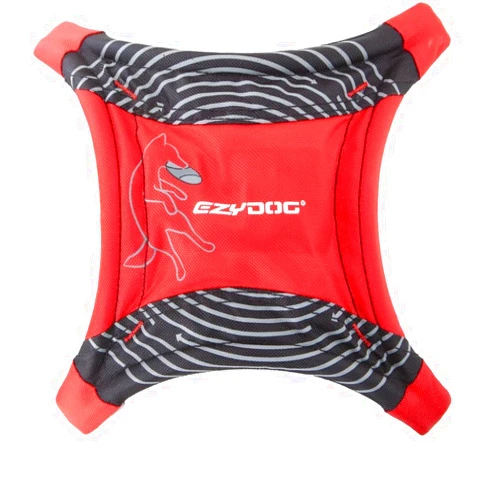 EzyDog DogStar Flyer Frisbee Disc Toy - Durable Design and It Floats - Perfect for Water, Land, and Fetching - Designed for Small, Medium, and Large Dogs - Folds for Easy Storage