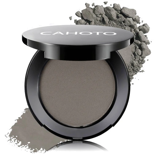 CAHOTO Dark Gray Matte Eyeshadow Single Palette with Mirror, Cruelty-Free and Vegan, Long Lasting Grey Eyes Shadow, High Pigmented Intense Color Matte Pressed Powder for Daily Cosplay Makeup
