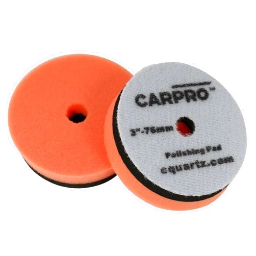 CARPRO Orange Polishing Pad - Car Polishing Pads for Buffing, Cutting, & Polishing, Foam Polishing Pad for Paint Correction - Hook and Loop Car Buffer Pads w/Tapered Edge - 3