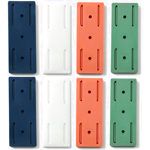 WA WisvnAce 8 Pcs Self-Adhesive Desktop Socket Fixer, Adhesive Punch Free Socket Holder Cable Management Punch Free Surge Protector, Desktop Mountable Plug-in Socket Fixer Bracket Stand (8PCS)