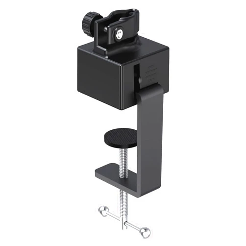 YOUSHARES Metal Table Mount Clamp for Microphone Arm Stand Table Clamp with Adjustable Interface Aperture and Two-way Fixation, Cantilever Clip for Microphone Arm Stand with Adjustable Screws