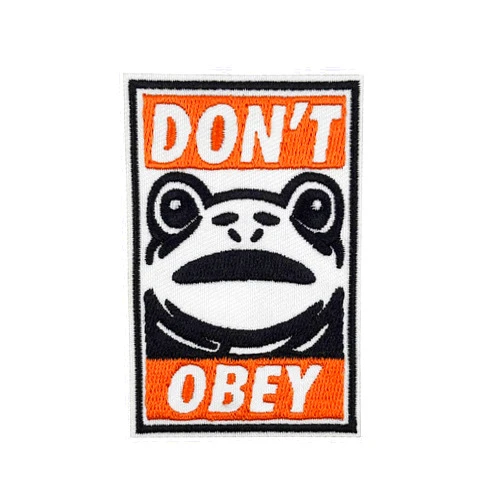 Cute-Patch 3'' Abolish Ice Resist ICE Portland Frog Don't Obey Embroidered Iron On Patch for Pajamas Hoodies T-Shirts