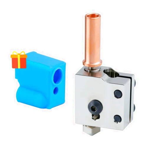 DODOBEI High Temperature All Metal Bimetal Heatbreak Plated Copper Nozzle Heater Block Upgrade Kit Compatible with Anycubic Vyper Kobra Max/Kobra Plus, I3 Mega, Mega S/Pro Volcano Hotend 3D Printer
