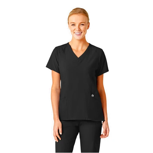WonderWink Wink Scrubs for Women, W123, Stylized V-Neck Tops with 5 Pockets
