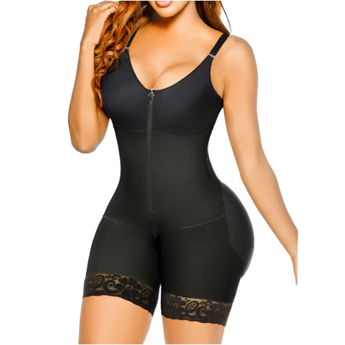 YIANNA Fajas Colombianas Postpartum Shapewear for Women Tummy Control Butt Lifter Body Shaper with Zipper Crotch