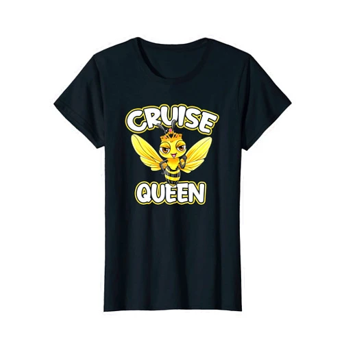 BDAZ Cruise Womens Cruise Queen Cruise Ship Cute Bee Design Beach Vacation T-Shirt