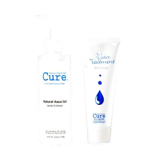 NATURAL AQUA GEL CURE Cure Duo I Contains: Cure Natural Aqua Gel Exfoliator & Cure Water Treatment Skin Cream