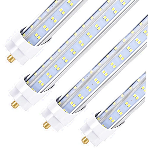 BSK.BESTKA (10-Pack),8 Foot LED Bulbs,120W 19000lm 6000K Cold White, Super Bright, T8 T10 T12 LED Tube Lights, V Shaped 8FT LED Tube Light 270 Angle,FA8 Single Pin LED Lights, Clear Cover