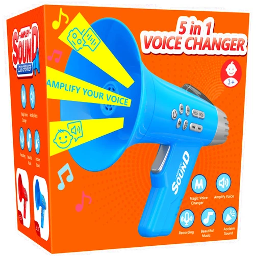 Elanbells Voice Changer for Kids with 5 Funny Effects, Voice Amplifier Microphone, Interactive Prank Gag Easter Stuffers Gifts for Grandson Granddaughter Boys Girls 3 4 5 6 7 8 Year Old, Birthday Party Favors