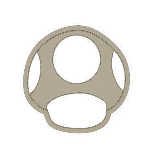 Doughboy's Attic 3D Printed Fan Art Cookie Cutter Inspired by Super Mario Mushroom