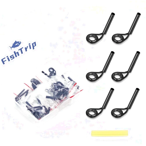 FishTrip Micro Rod Tips Repair Kit - 30pcs Baitcasting Rods Fishing Rod Tip Guides Replacement Kit Ceramic Micro Eyes Rings Saltwater Freshwater