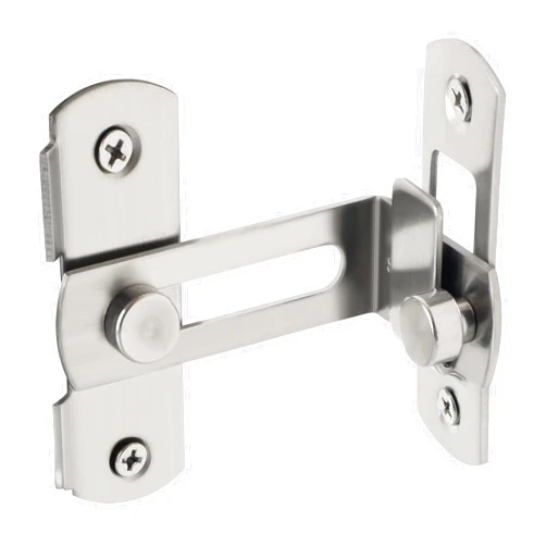 Alise SUS304 Stainless Steel Flip Latch Right Angle Gate Latches Bar Latch for Window Moving Sliding Barn Bathroom Doors,Brushed Nickel