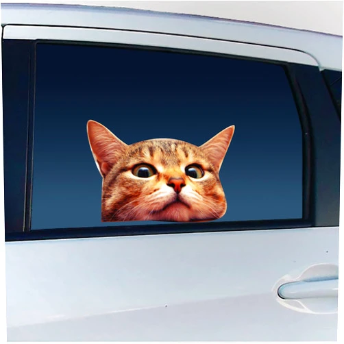LEMONSODA Cat Car Window Decals Funny 3D Weatherproof Decals (Bengal Cat)