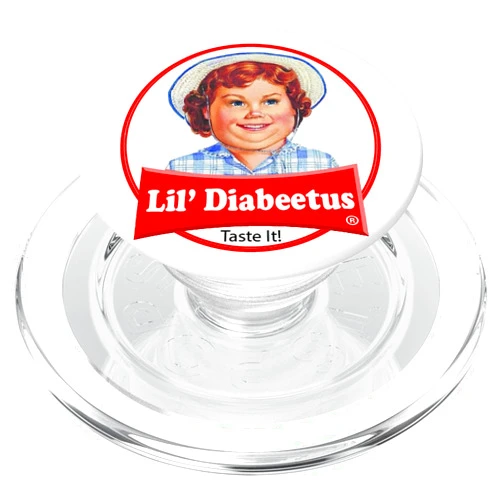 Lil Diabeetus Gear Lil Diabeetus Tasteless Funny Diabetes Pop Socket PopSockets PopGrip: Swappable Grip for Phones & Tablets PopSockets PopGrip for MagSafe