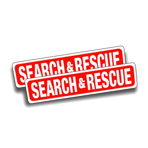 Solar Graphics USA 2X Magnet Magnetic Sign SEARCH & RESCUE For Emergency, Responder Car and Truck Or Vehicle 3 x 14 inch Block, Be Sure Surface is Steel