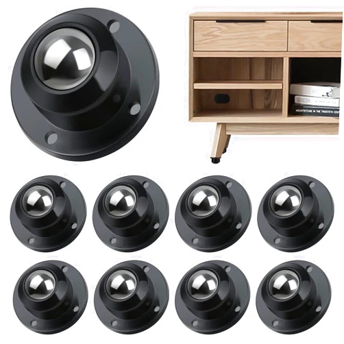 LonlyEagle 8 Pack Self Adhesive Caster Wheels 1 Inch for Furniture Mop Bucket,28 LBS Load Capacity Per Wheel, Low Profile Roller for Small Appliance Storage Bins