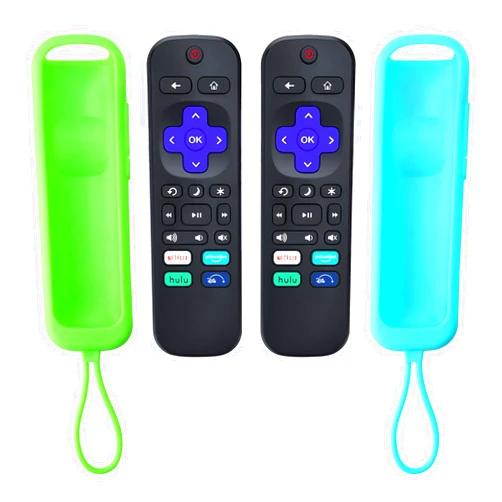 Wolfun Replacement Remote Controls for Roku TV with Soft Protective Case,Compatible with TCL, Hisense, Onn, Sharp, Element, Westinghouse, and Philips Roku Series Smart TVs【Not for Roku Stick】【Pack of 2】