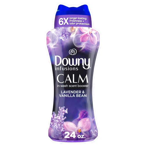 Downy Infusions In Wash Scent Booster Beads, CALM, Soothing Lavender and Vanilla Bean Scent, 24 oz Laundry Beads, Downy Scent Booster Beads, Laundry Scent Boosters