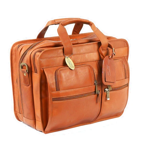 Claire Chase Executive Computer Briefcase, Saddle, One Size