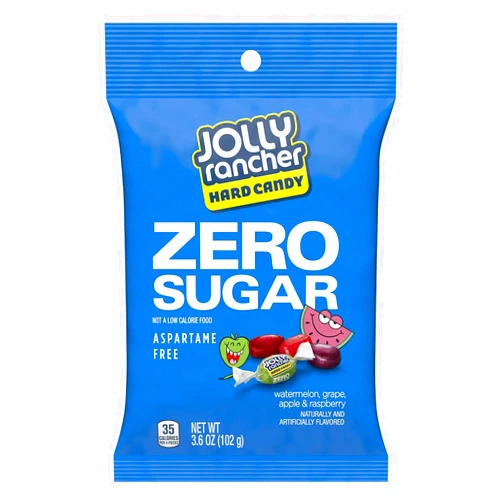 JOLLY RANCHER Zero Sugar Assorted Fruit Flavored Sugar Free Candy, 3.6 Ounce (Pack of 12)