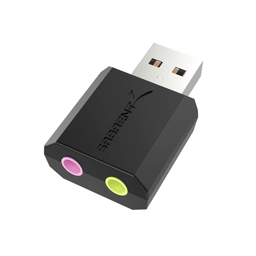 SABRENT USB External Stereo Sound Adapter for Windows and Mac. Plug and Play No Drivers Needed. (AU-MMSA)