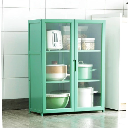 JSDMBD Kitchen Storage Cupboard, Pantry and Freestanding Cupboards, Dustproof and Easy to Clean, Kitchen Island for Spices, Pots and Pans, Storage Shelf for Kitchen, Living Room and Dinning Room