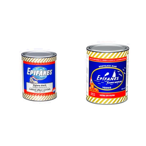 Epifanes Wood Finish Matte (1000 ml) and Clear Varnish (1000 ml) Marine Spar Varnish Bundle