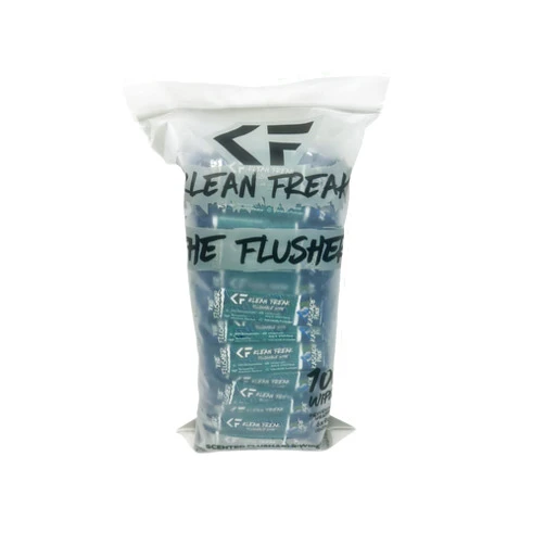 Klean Freak THE KLEAN FREAK FLUSHER - 100 Pack FLUSHABLE WIPES Flushable Wipes For Adults & Kids Unscented/Scented - 100% BIODEGRADABLE Individual Wrapped Travel WET Wipe for Toilet - Kascade Pine