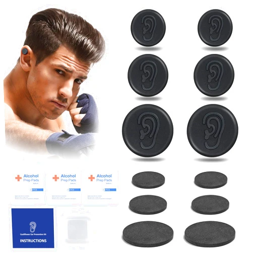 HAMSENBO Cauliflower Ear Magnet - Effective Magnets Compression Kit - Prevention & Treatment of Hematomas & Keloid in BJJ, Wrestling, MMA, Grappling, Boxing, Muay Thai, Rugby (Small, Middle and Large)