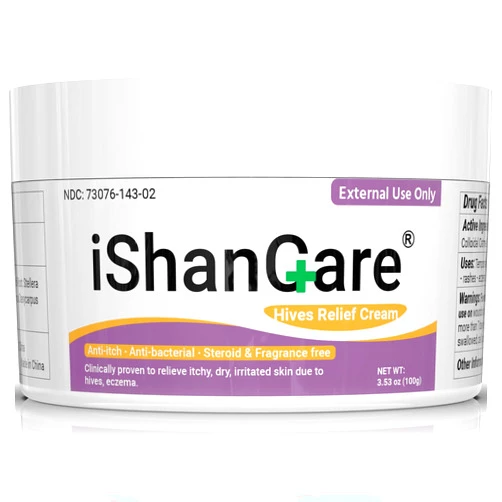 Ishancare Urticaria Cream, Fast Acting Relief of Hives, Allergic Rashes, Itchy Skin, Redness, Swelling, Anti Fungal Hives Cream with All Natural Herbal Ingredients, 3.53 Oz