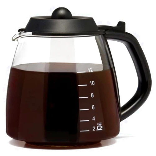 CAFÉ BREW COLLECTION Medelco 12 Cup Millennium Style Carafe, Black GL312