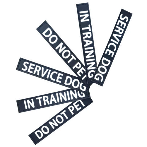 PawistaPal 6-Pack Service Dog Patches, Removable Do Not Pet Patch for Harness Vest or Collar, in Training Patches with Hook and Loop Tape