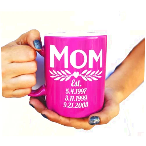 CHRISTMAS-STOCKINGS-by-STOCKINGFACTORY Custom-Engraved-Glasses-by-StockingFactory Mothers Day Personalized Coffee Mug for Best Mom Ever Mommy Birthday Gift Baby Shower Present New Mom Christmas Gifts